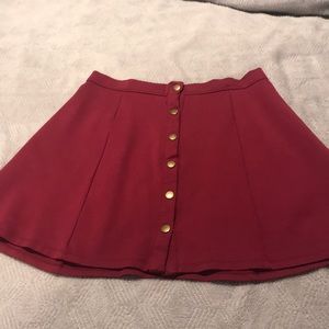 Button up skater skirt